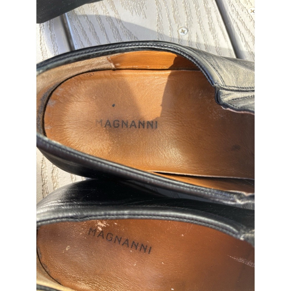 Magnanni Dominguez Black Leather Slip-On Loafers Men's Size 8.5 D Spain 12655 - Picture 8 of 12